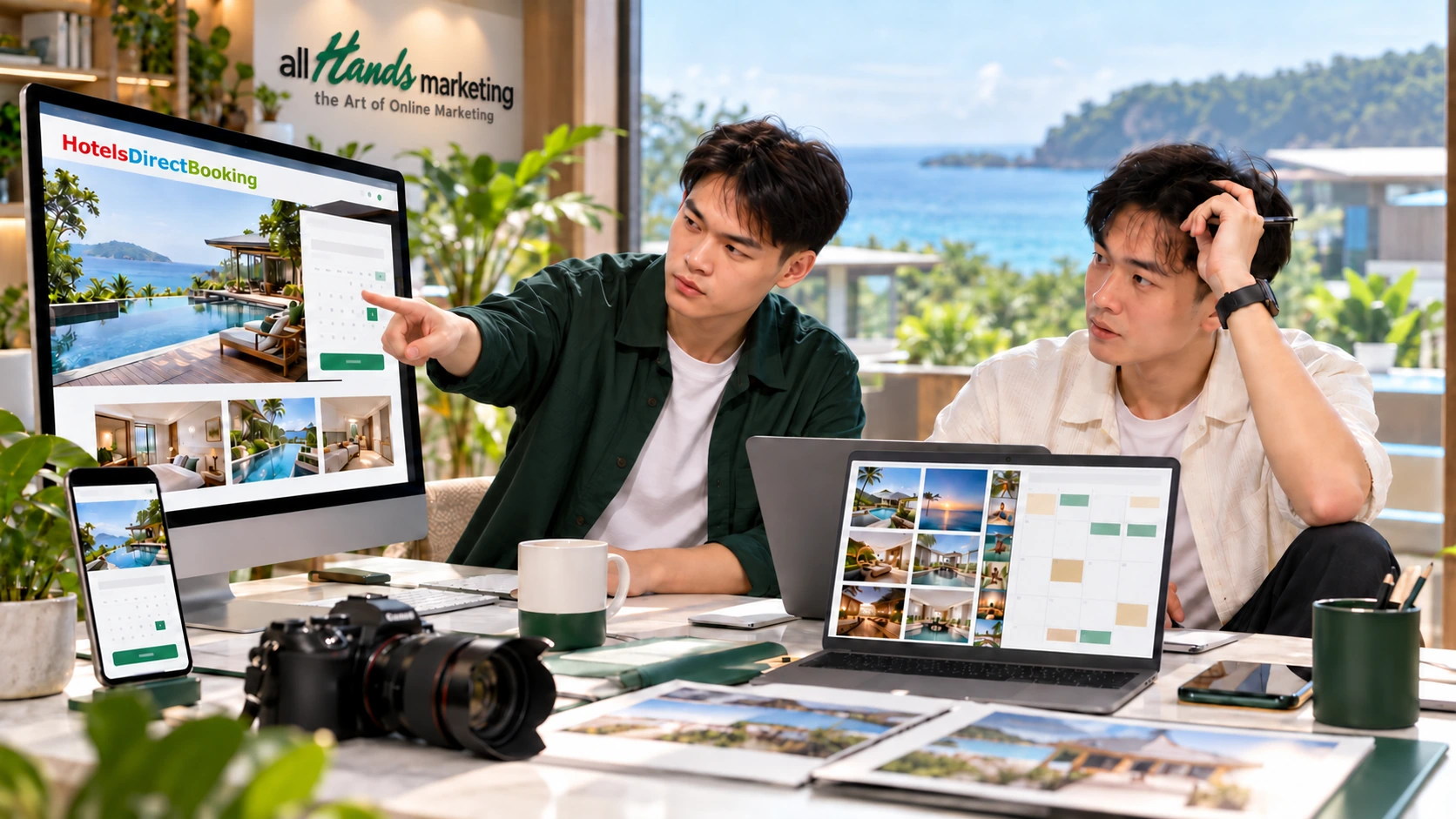 AHM hotel website and direct booking team